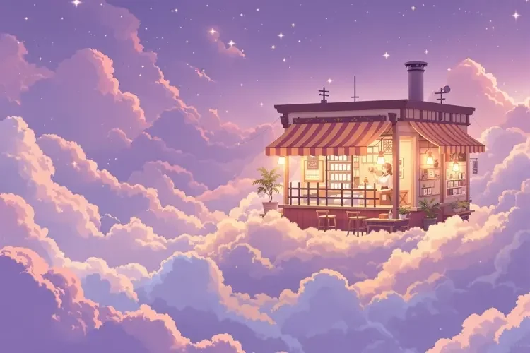 《云端咖啡馆》：一杯咖啡治愈一座城的孤独 - 国产动漫动漫封面